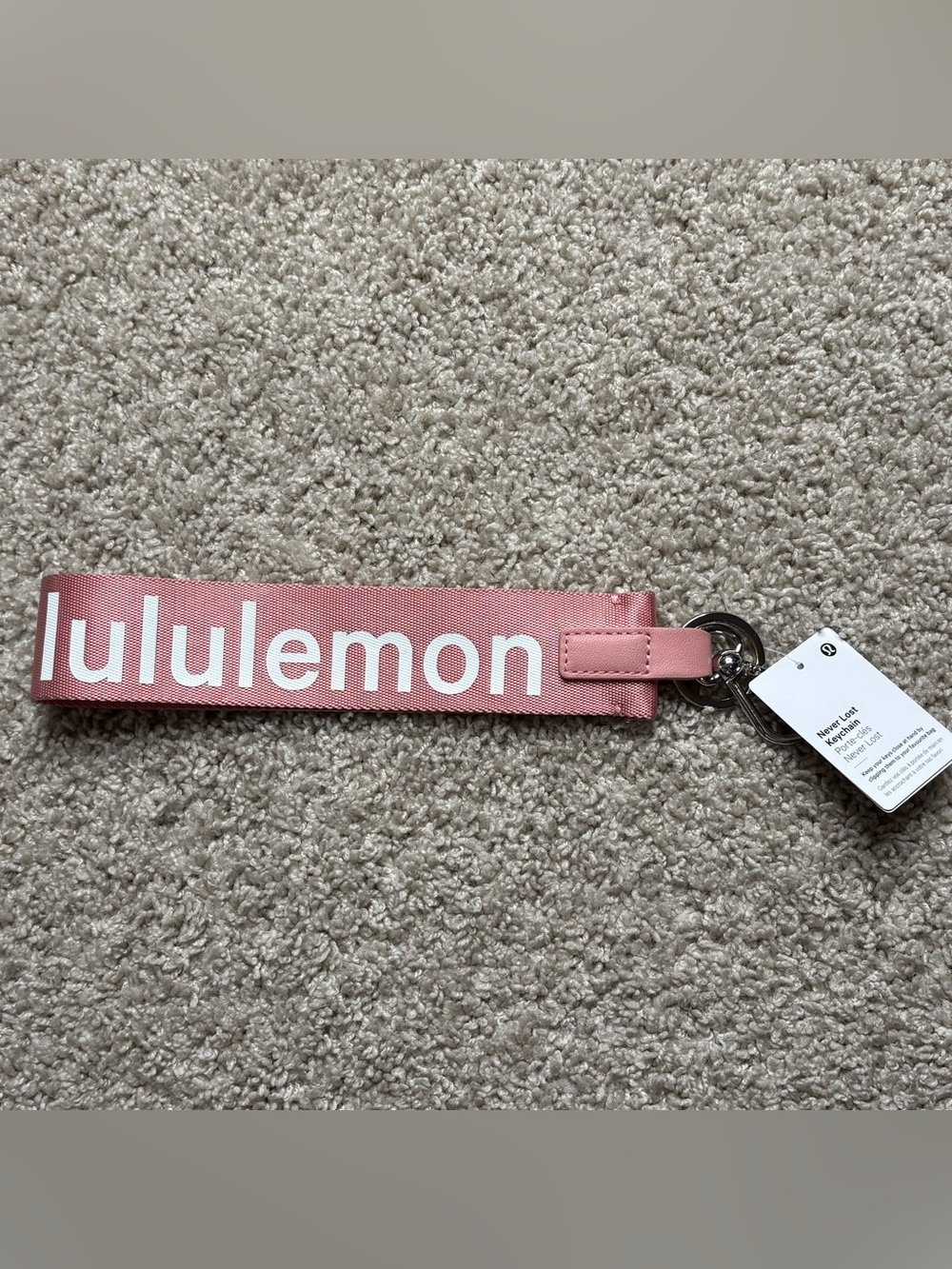 Lululemon Never Lost Keychain